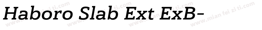 Haboro Slab Ext ExB字体转换